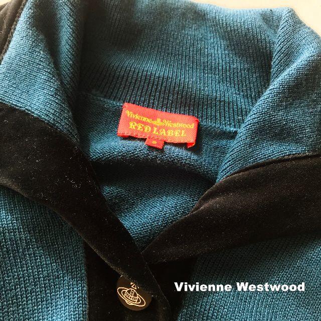 Vivienne Westwood(ヴィヴィアンウエストウッド)の【Vivienne Westwood】オーブボタン ベロア ウール カーディガン レディースのトップス(カーディガン)の商品写真