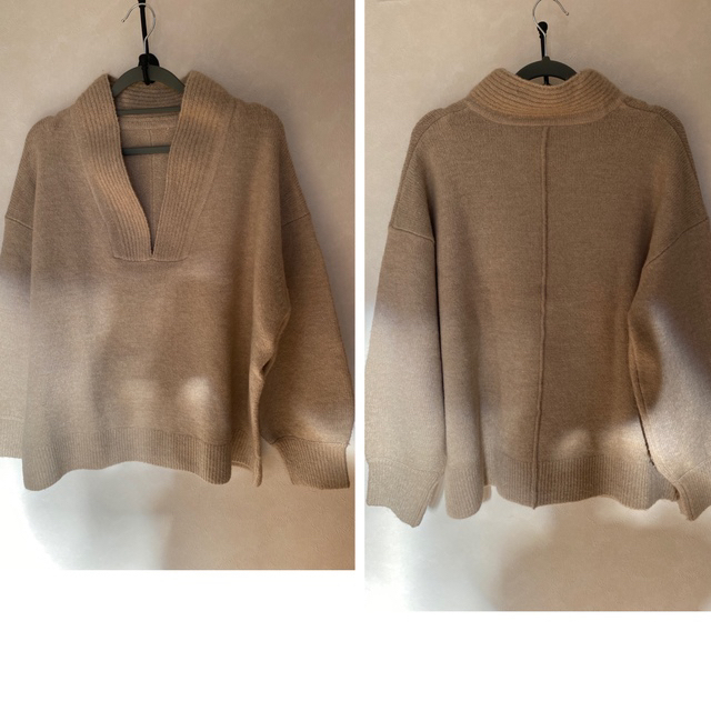 aries(アリエス)のV neck knit pullover✮ベージュ✮送料込み レディースのトップス(ニット/セーター)の商品写真