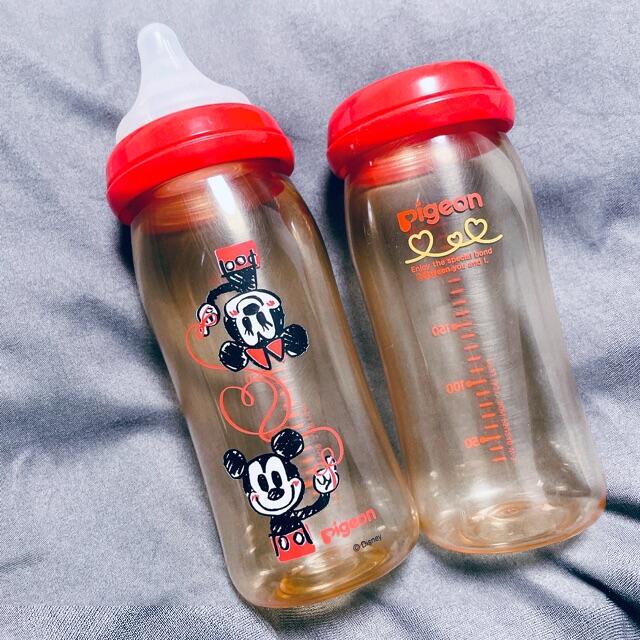 Pigeon Pigeon 母乳実感 哺乳瓶 240ml ディズニー ミッキー ミニー大きいの通販 By ひろ S Shop ピジョンならラクマ