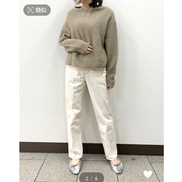 apart by lowrys(アパートバイローリーズ)の【美品】apart by lowrys ７ＧラクーンンコンボートネックPO レディースのトップス(ニット/セーター)の商品写真