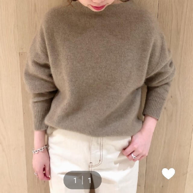 apart by lowrys(アパートバイローリーズ)の【美品】apart by lowrys ７ＧラクーンンコンボートネックPO レディースのトップス(ニット/セーター)の商品写真