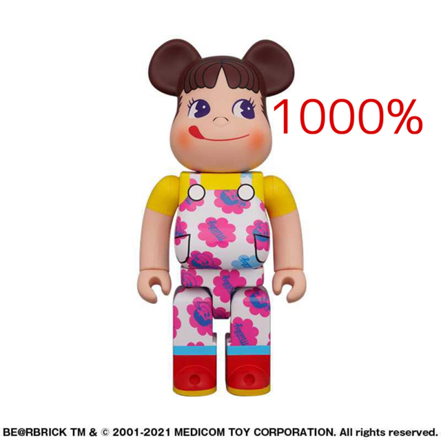 ベアブリックBE@RBRICK ペコちゃん　ミルキー70周年デザイン　1000%