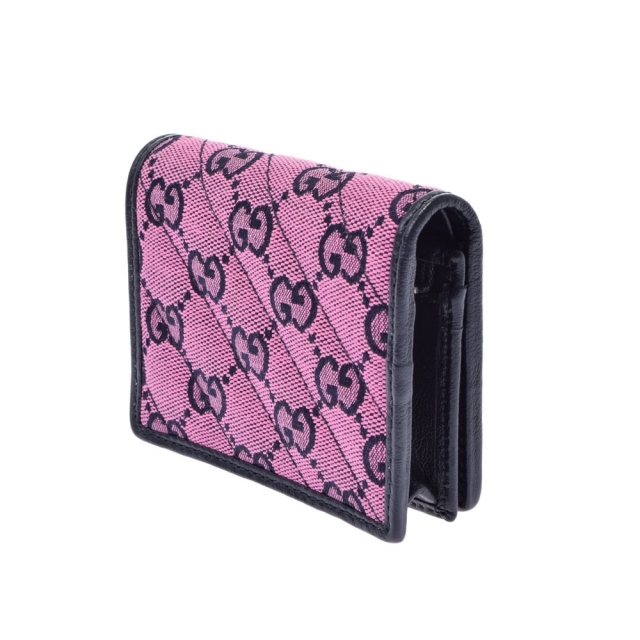 グッチ GGマーモント マルチカラーウォレット 二つ折り財布 ピンク
