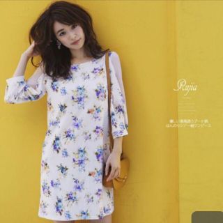 泉里香◇新品未使用◇tocco◇ブーケ柄シアー袖ワンピース(ひざ丈ワンピース)