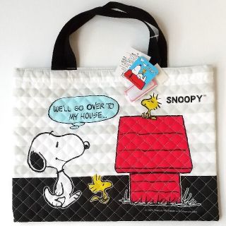 スヌーピー(SNOOPY)のキャラクター キルト レッスンバッグ 手提げ袋 スヌーピー 保育園 幼稚園 (レッスンバッグ)