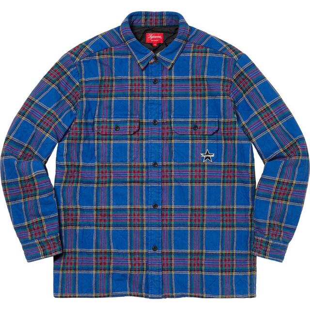 Supreme Quilted Plaid Flannel Shirt L