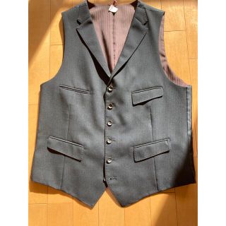 BRP様専用【美品】メンズ　スーツベスト　ブラック　Lサイズ(スーツベスト)