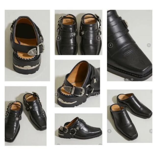 【新品未使用】TOGA PULLA(トーガプルラ)  ウエスタンミュール  36 レディースの靴/シューズ(ローファー/革靴)の商品写真
