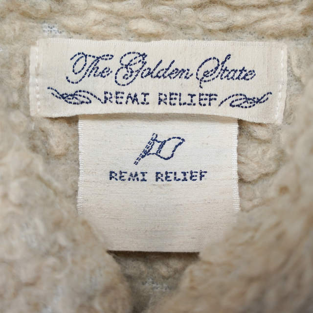 REMI RELIEF(レミレリーフ)のREMI RELIEF コンチョボタン デニムボアジャケット Gジャン メンズ メンズのジャケット/アウター(Gジャン/デニムジャケット)の商品写真