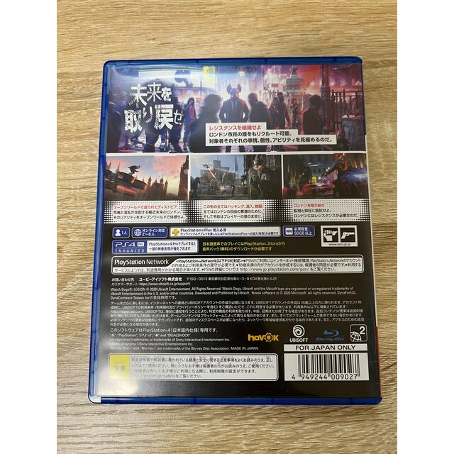 PlayStation4(プレイステーション4)のウォッチドッグスレギオン  エンタメ/ホビーのゲームソフト/ゲーム機本体(家庭用ゲームソフト)の商品写真