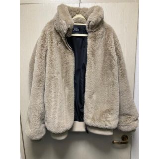 【完売品】ZARA ザラ コート メンズ  フェイクファー ジャケット モコモコ