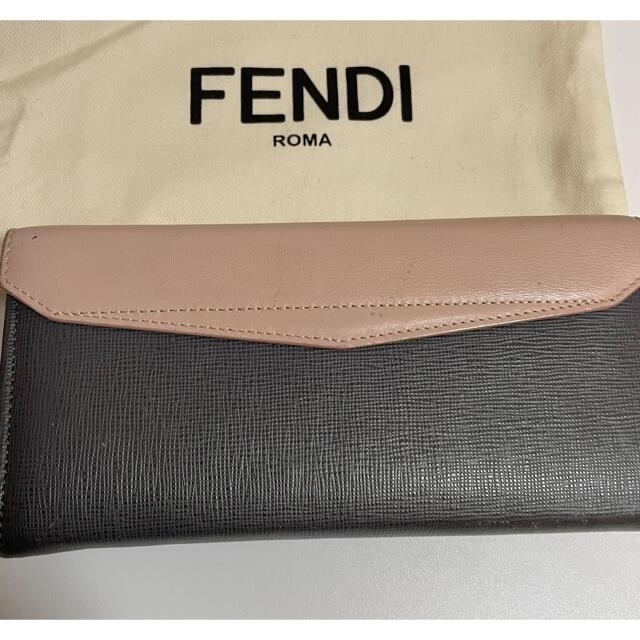 FENDI(フェンディ)のFENDI 長財布 ピンクベージュ グレー レディースのファッション小物(財布)の商品写真