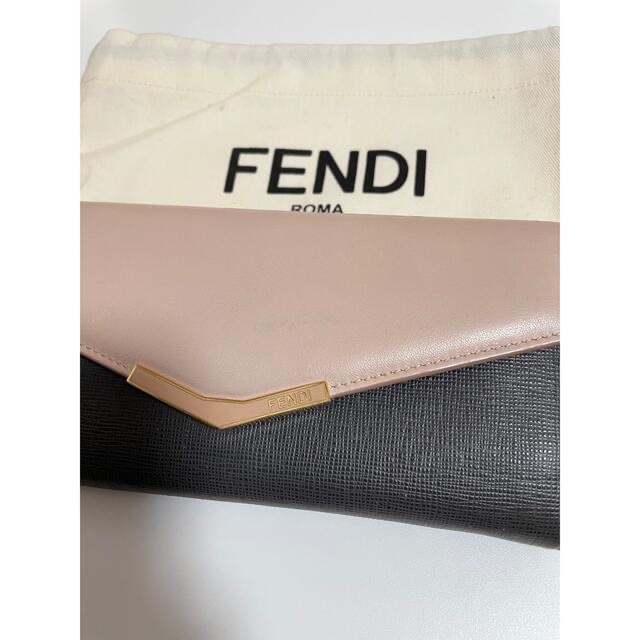 FENDI(フェンディ)のFENDI 長財布 ピンクベージュ グレー レディースのファッション小物(財布)の商品写真