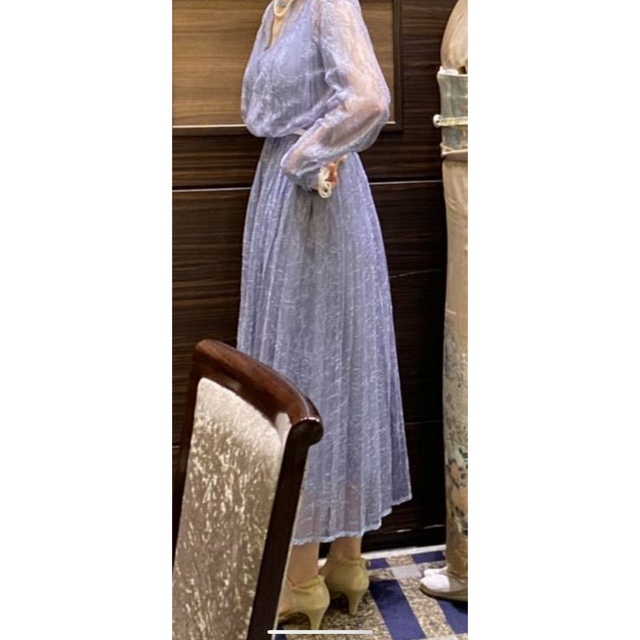アメリ LADY LACE PLEATS DRESS ロングドレス アメリ LADY LACE PLEATS DRESS ロングドレス