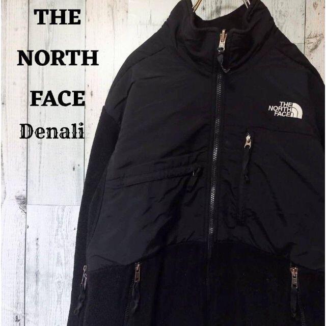 最安価格 NORTH THE FACE 美品US規格ノースフェイスデナリジャケット刺繍ロゴMブラック黒ポーラテック - ブルゾン