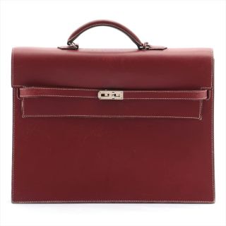 エルメス(Hermes)のエルメス ケリーデペッシュ38 ボックスカーフ  ルージュアッシュ ユニセ(ビジネスバッグ)