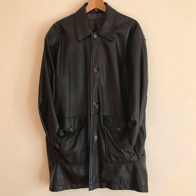 Vtg 90s STRATHCONAR 本革羊革 レザーコート レザージャケットの通販
