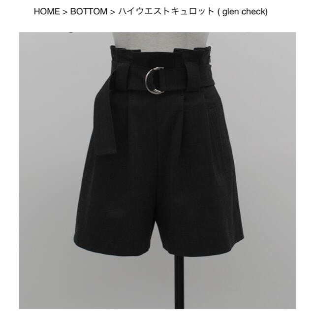 DEUXIEME CLASSE(ドゥーズィエムクラス)のYONFA high waist culotte (glen check) レディースのパンツ(ショートパンツ)の商品写真