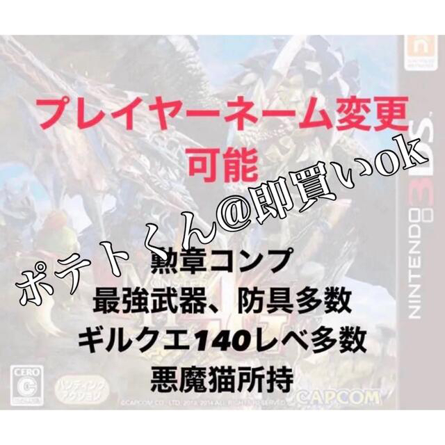 【名前変更OK】モンハン4G 最強データ