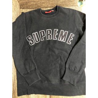 シュプリーム(Supreme)のsupreme アーチロゴクルーネックネイビー(スウェット)