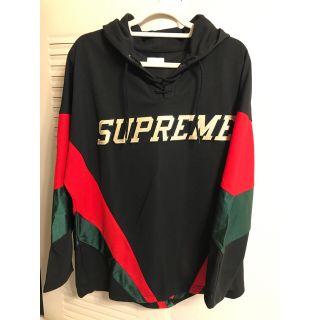 シュプリーム(Supreme)の即発 Supreme Hooded Hockey Jersey GUCCI L(パーカー)