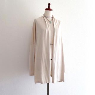 マックスマーラ(Max Mara)のMARELLA マレーラ シルクコットン ショールカラーカーディガン L(カーディガン)