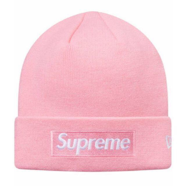 Supreme Box Logo Hooded & Beanie ピンク S