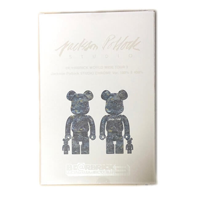 BE@RBRICK Jackson Pollock CHROME100％400％