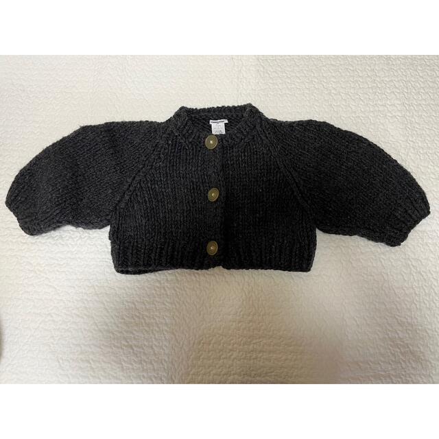 【美品】Wool Hand Knitted CROPPED CARDIGAN