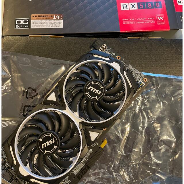 スマホ/家電/カメラmsi radeon rx 580 8g 美品