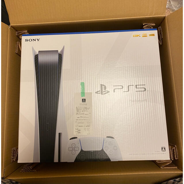 PlayStation(プレイステーション)の新品 未開封　PlayStation5ディスクエディションPS5 ダンボール梱包 エンタメ/ホビーのゲームソフト/ゲーム機本体(家庭用ゲーム機本体)の商品写真