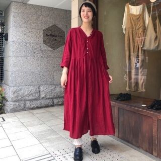 nest Robe - ネストローブ♡リネンＹネックドレスワンピースの通販 by