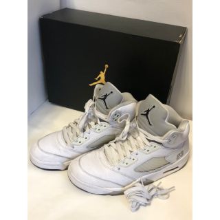 ナイキ(NIKE)のNIKE AIR JORDAN 5 Metallic White(スニーカー)