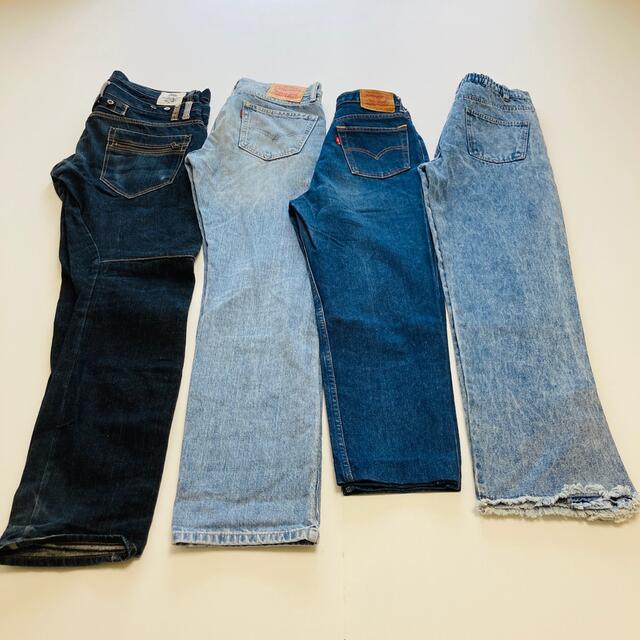 Levi's(リーバイス)の古着　デニム21本　まとめ売り　ハンドメイド生地　デニム　EDWIN リーバイス メンズのパンツ(デニム/ジーンズ)の商品写真