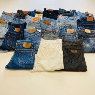 リーバイス(Levi's)の古着　デニム21本　まとめ売り　ハンドメイド生地　デニム　EDWIN リーバイス(デニム/ジーンズ)