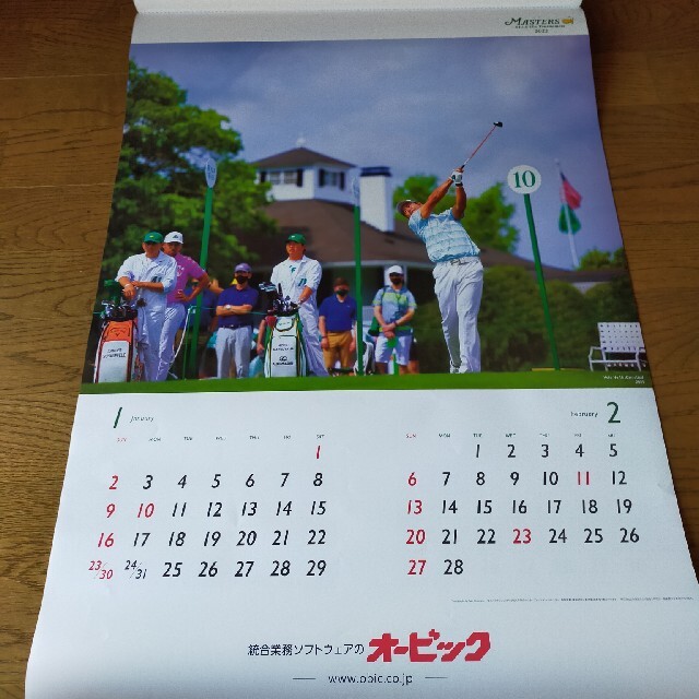 マスターズ 84th ＆85tournament2022カレンダー インテリア/住まい/日用品の文房具(カレンダー/スケジュール)の商品写真