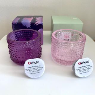 イッタラ(iittala)のイッタラ　カステヘルミ　キャンドルホルダー　アメジスト＆ペールピンク(その他)