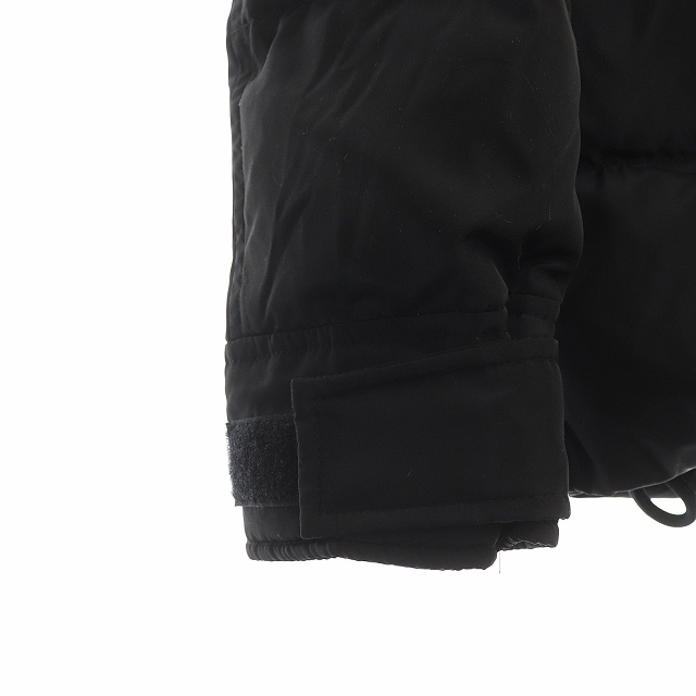 ディーゼル ダウンジャケット ミドル丈 フード ジップアップ バックロゴ S 黒