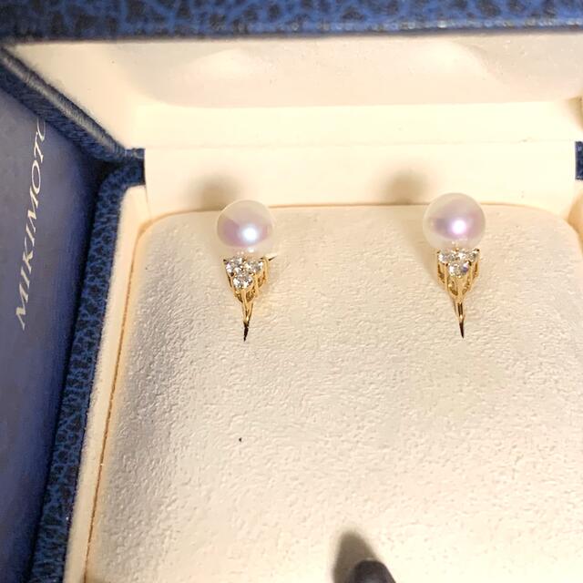 気質アップ】 MIKIMOTO ミキモト K18 アコヤパール イヤリング No