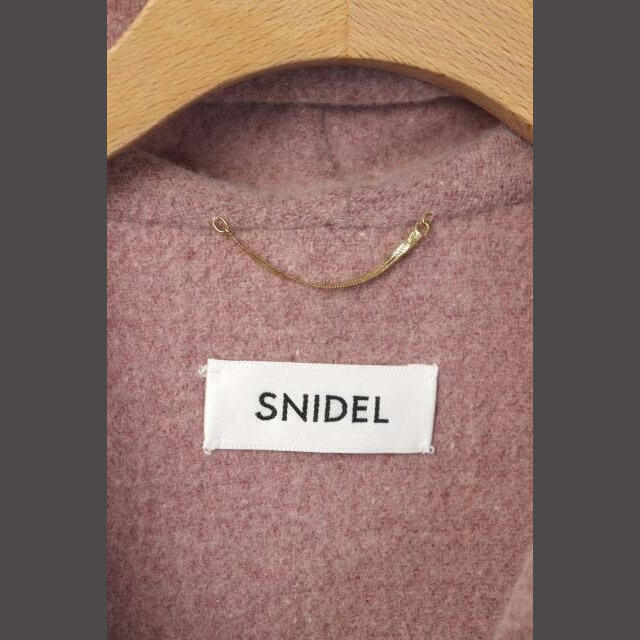 SNIDEL(スナイデル)のスナイデル 19AW フードリバーコート ウール アウター ロング 0 ピンク レディースのジャケット/アウター(その他)の商品写真