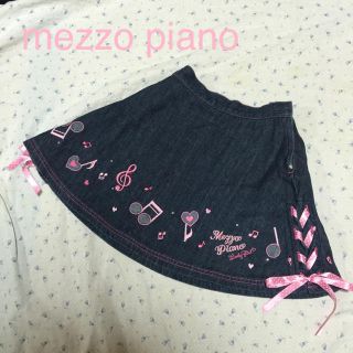 メゾピアノ(mezzo piano)のメゾピアノ 110㎝ デニム フレアースカート (スカート)