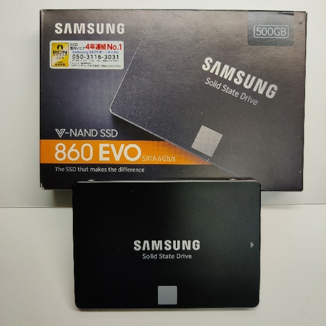 SAMSUNG(サムスン)のSamsung サムスン SSD 860 EVO 500GB スマホ/家電/カメラのPC/タブレット(PCパーツ)の商品写真