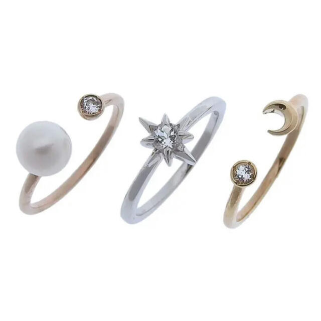 STAR JEWELRY(スタージュエリー)のスタージュエリー2015クリスマス限定3連リング レディースのアクセサリー(リング(指輪))の商品写真