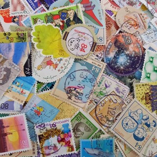 使用済み記念切手　古切手　100枚(使用済み切手/官製はがき)