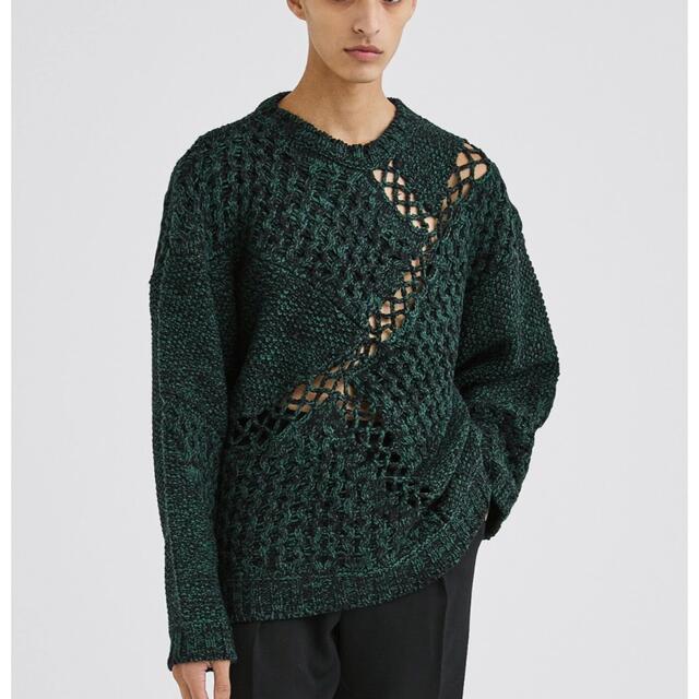 steinjieda21aw MIX CABLE KNIT（GREEN）