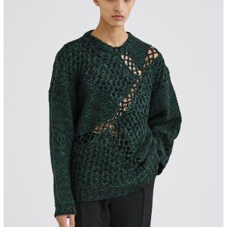 ジエダ(Jieda)のjieda21aw MIX CABLE KNIT（GREEN）(ニット/セーター)