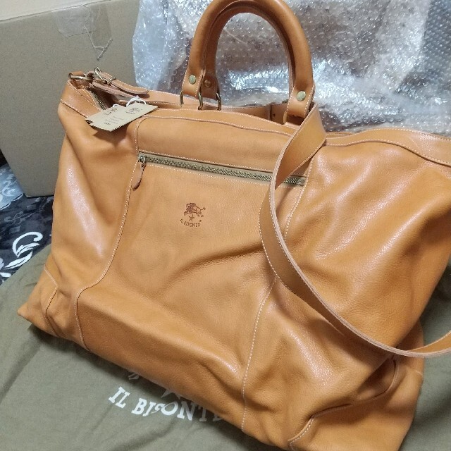 安心 保証 新品 イルビゾンテ 本革 レザー トラベルバッグ ボストン