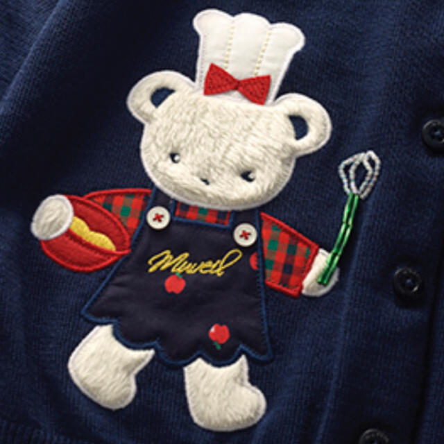familiar - 【完売】MUVEIL×familiar カーディガン 120の通販 by