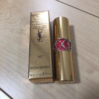 イヴサンローランボーテ(Yves Saint Laurent Beaute)のイヴ・サンローラン ルージュ ヴォリュプテ シャイン No.107 フューシャ…(口紅)