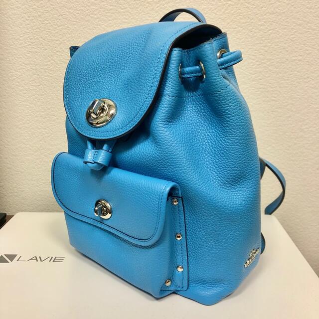 COACH - coach レザー リュック バッグ ブルー 青の通販 by s shop